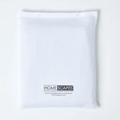 Homescapes Drap plat en lin lavé blanc, 275x275 cm - Outlet