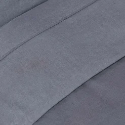 Homescapes Drap plat en lin lavé gris, 240x275 cm - New