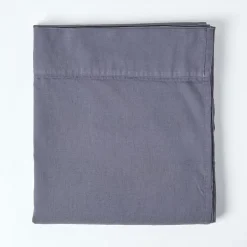 Homescapes Drap plat en lin lavé gris, 240x275 cm - New
