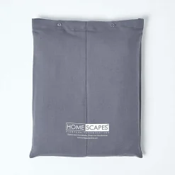 Homescapes Drap plat en lin lavé gris, 230x255 cm -