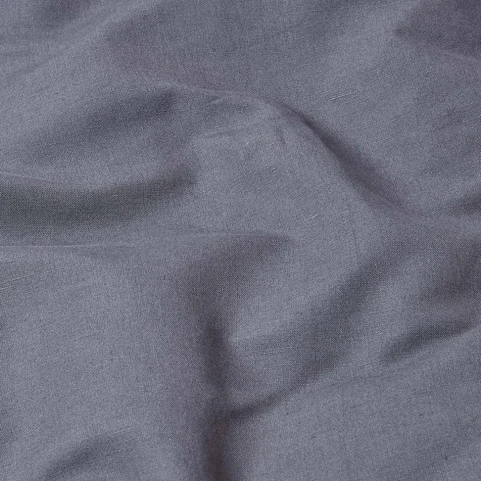 Homescapes Drap plat en lin lavé gris, 240x300 cm -