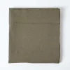 Homescapes Drap plat en lin lavé vert mousse, 180x290 cm - New