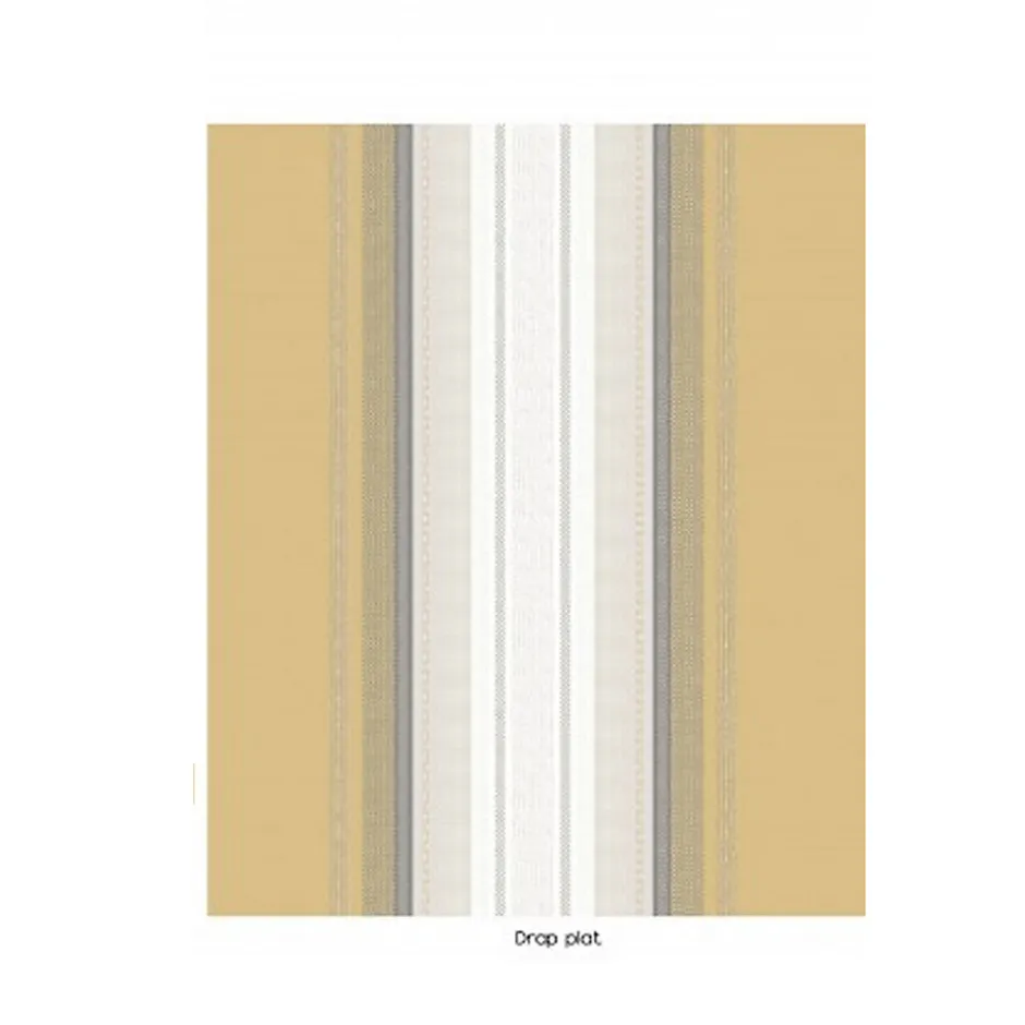 Tradilinge Drap plat en percale de coton au style ethnique chic (280x325 cm - Jaune)