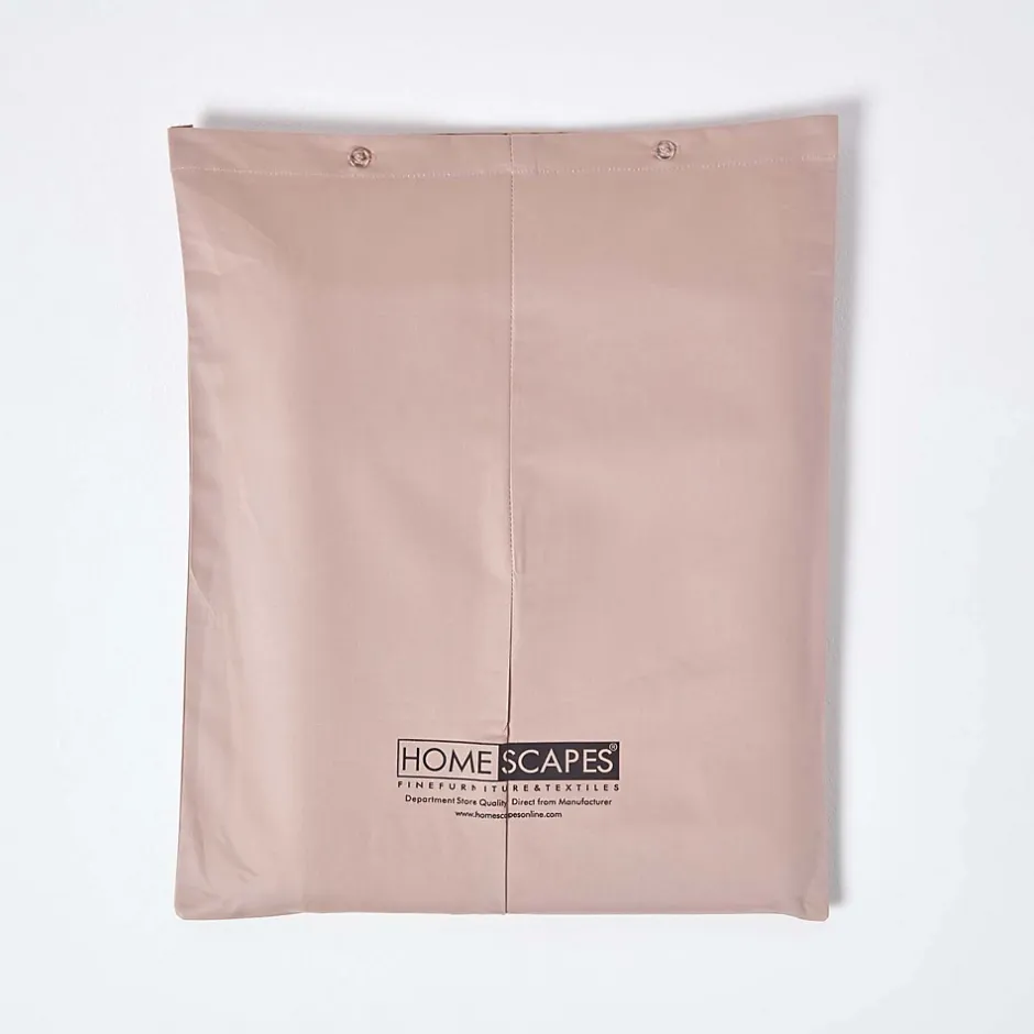 Homescapes Drap plat en satin de coton égyptien 1000 fils taupe, 230x255 cm - Sale