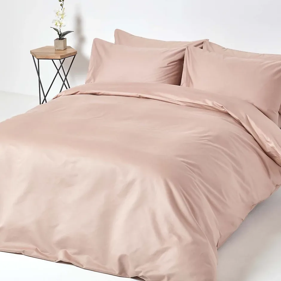 Homescapes Drap plat en satin de coton égyptien 1000 fils taupe, 230x255 cm - Sale