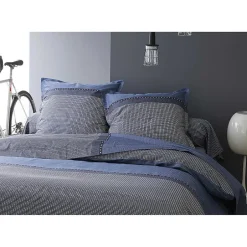 Tradilinge Drap Plat en Satin de Coton (280x325 cm - Bleu) Outlet