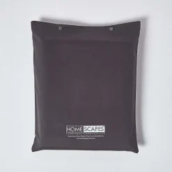 Homescapes Drap plat en satin de coton égyptien 1000 fils gris foncé, 240x275 cm -