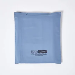 Homescapes Drap plat en satin de coton égyptien 1000 fils bleu, 180x290 cm - Best