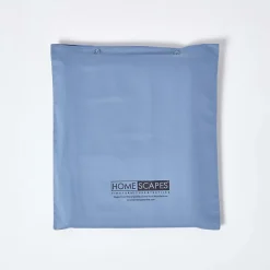 Homescapes Drap plat en satin de coton égyptien 1000 fils bleu, 178x255 cm -