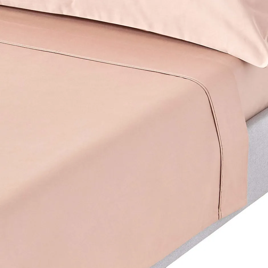 Homescapes Drap plat en satin de coton égyptien 1000 fils taupe, 270x300 cm -