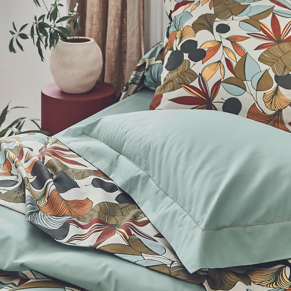Tradilinge Drap plat esprit nature (240x310 cm - Vert)