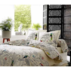 Tradilinge Drap plat faune et flore (280x310 cm - Ecru)