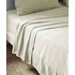 L'Effet Papillon Drap plat Gaïa vert d eau 270 x 300 cm Online