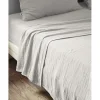 L'Effet Papillon Drap plat "Gaïa" toutes dimensions "Gaze de Coton" - Gaïa Nuage - 240 x 300 cm pour lit 2 places