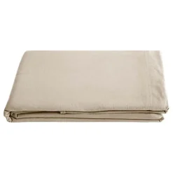 Vent Du Sud Drap plat Palace pur coton teint lavé, 63 fils/cm² - Palace Lin - 270 x 290 cm pour lit King Size