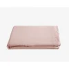 Vent Du Sud Drap plat Palace pur coton teint lavé, 63 fils/cm² - Palace Rose - 270 x 290 cm pour lit King Size