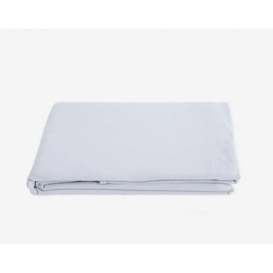 Vent Du Sud Drap plat Palace pur coton teint lavé, 63 fils/cm² - Palace Neige - 240 x 290 cm pour lit 2 places