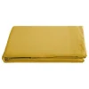 Vent Du Sud Drap plat Palace pur coton teint lavé, 63 fils/cm² - Palace Curry - 270 x 290 cm pour lit King Size