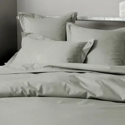 Coton Pur Drap plat percale de coton peigné "Julian" toutes dimensions - Julian Ardoise - 180 x 290 cm pour lit 1 place Discount