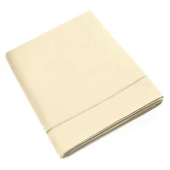 Coton Pur Drap plat percale de coton peigné "Julian" toutes dimensions - Julian Ivoire - 180 x 290 cm pour lit 1 place