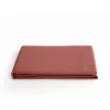 Vent Du Sud Drap plat percale pur coton peigné longues fibres 80 fils/cm² - Pêche - 180 x 290 cm pour lit 1 place