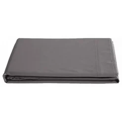 Vent Du Sud Drap plat percale pur coton peigné longues fibres 80 fils/cm² - Ardoise - 270 x 300 cm pour lit King size Online