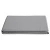 Vent Du Sud Drap plat percale pur coton peigné longues fibres 80 fils/cm² - Acier - 180 x 290 cm pour lit 1 place