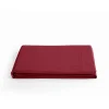 Vent Du Sud Drap plat percale pur coton peigné longues fibres 80 fils/cm² - Carmin - 240 x 300 cm pour lit 2 places Clearance