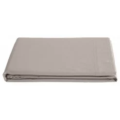 Vent Du Sud Drap plat percale pur coton peigné longues fibres 80 fils/cm² - Lin - 240 x 300 cm pour lit 2 places
