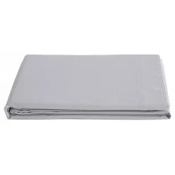 Vent Du Sud Drap plat percale pur coton peigné longues fibres 80 fils/cm² - Perle - 180 x 290 cm pour lit 1 place