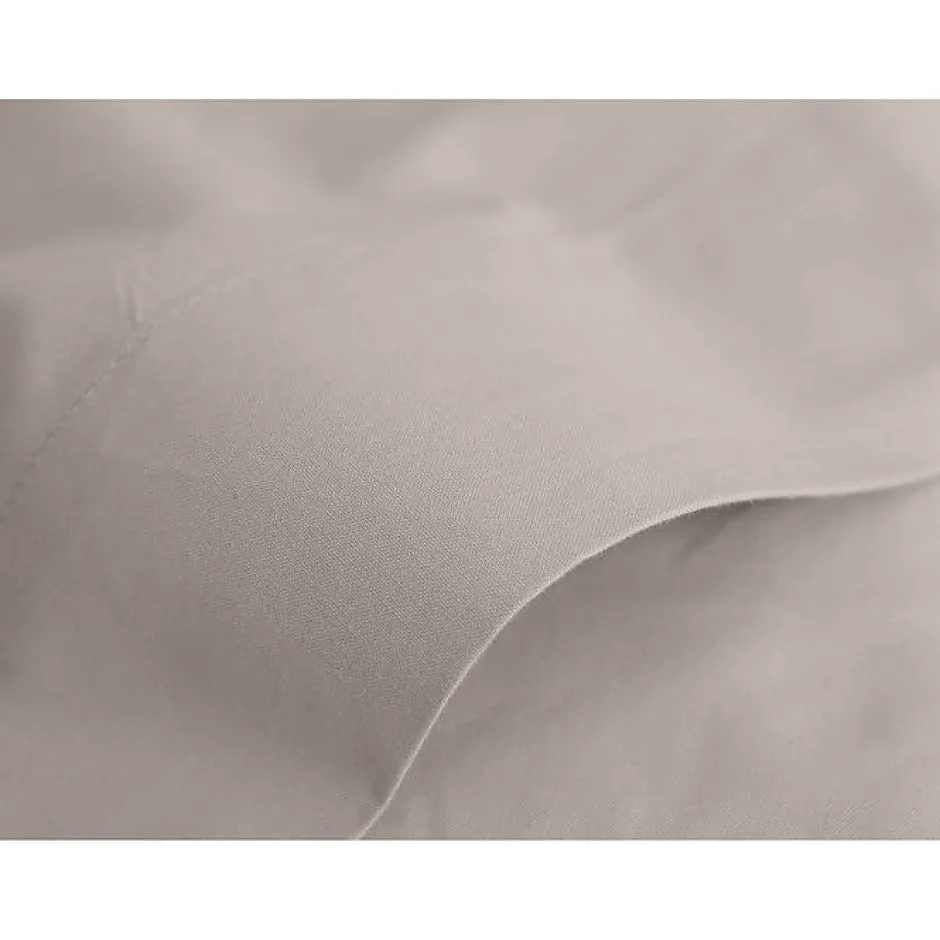 Vent Du Sud Drap plat percale pur coton peigné longues fibres 80 fils/cm² - Lin - 270 x 300 cm pour lit King size