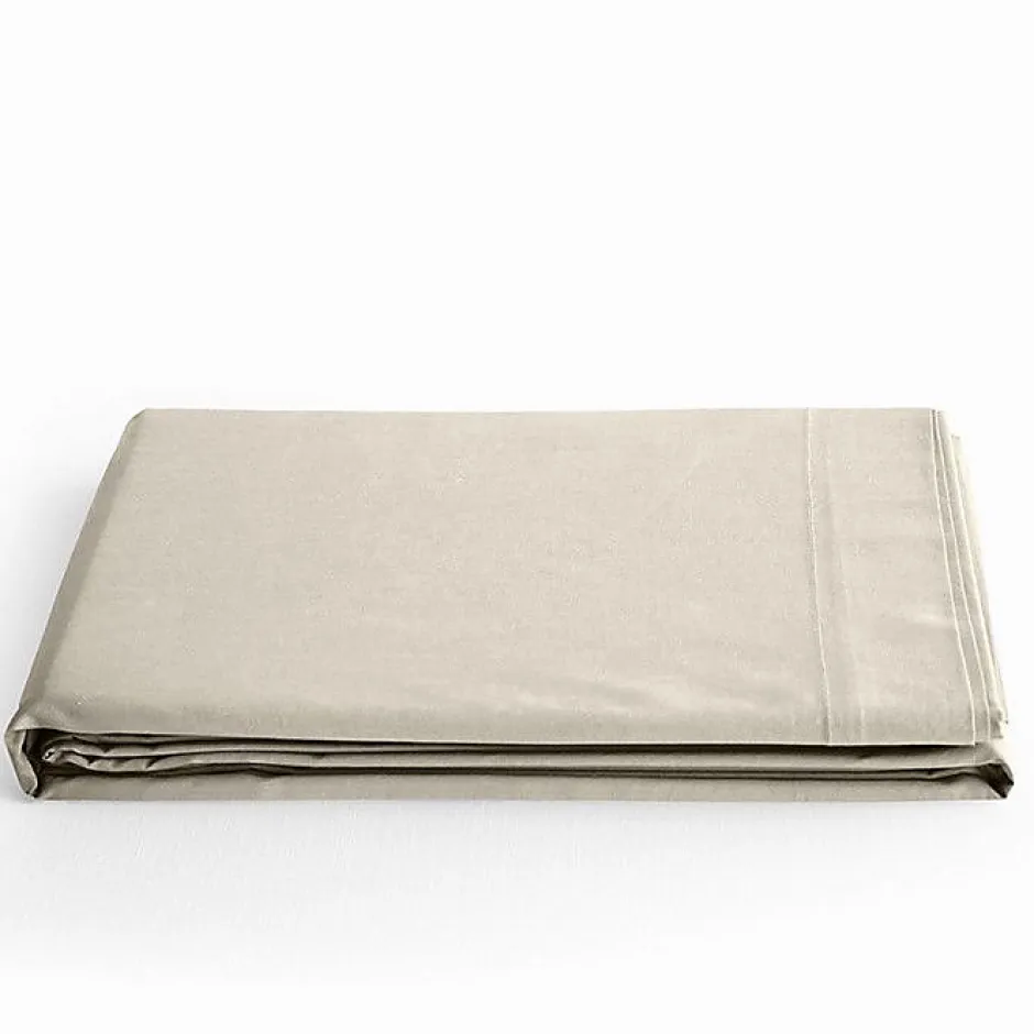 Coton Pur Drap plat Prémium 180 x 290 cm Sable