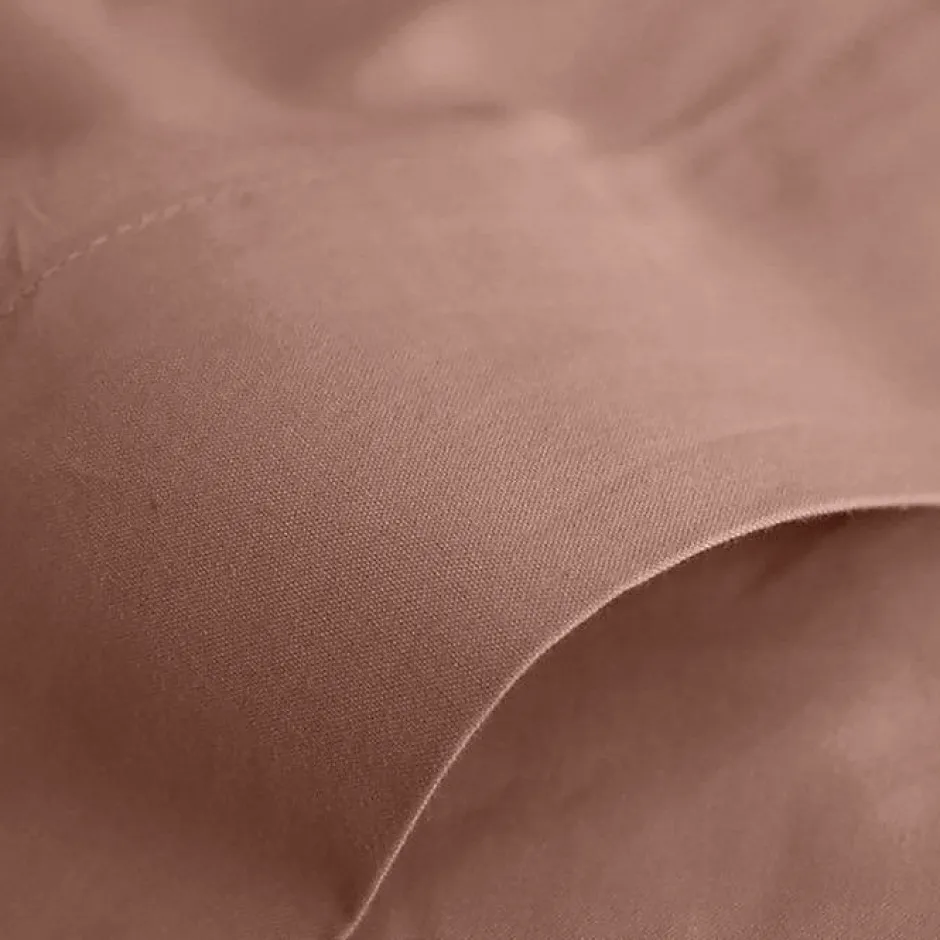 Coton Pur Drap plat Prémium 180x290 cm Vieux Rose New