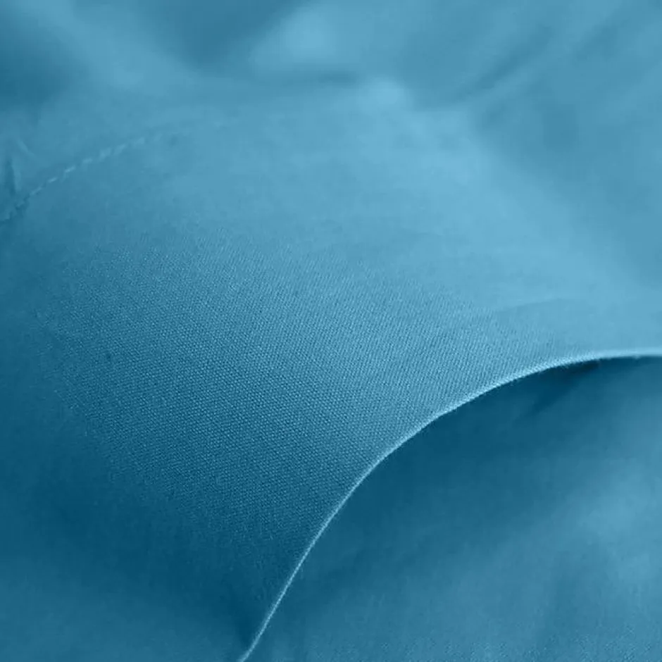 Coton Pur Drap plat Prémium 240 x 300 cm Turquoise Outlet