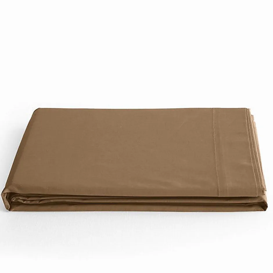Coton Pur Drap plat Prémium Taupe 180 x 290 cm Best