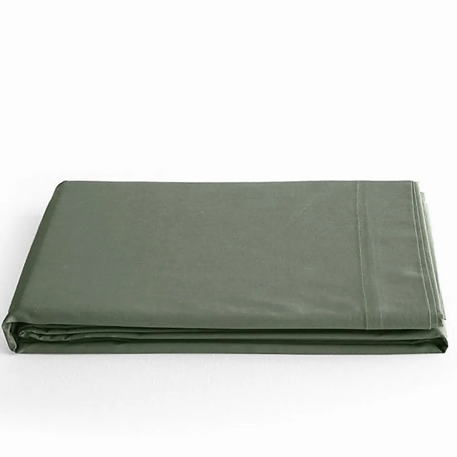 Coton Pur Drap plat Prémium 240 x 300 cm Vert fonce
