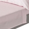 Homescapes Drap plat satin rayé en coton égyptien 330 fils violet, 178x255 cm -