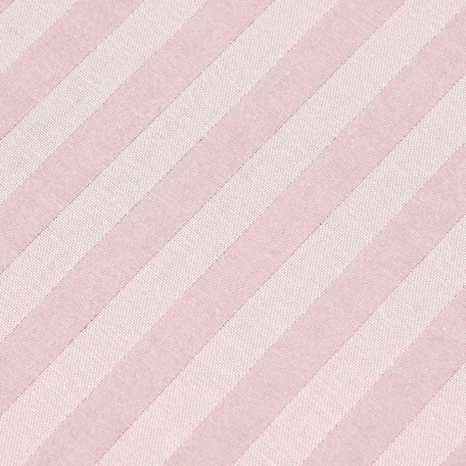 Homescapes Drap plat satin rayé en coton égyptien 330 fils violet, 178x255 cm -