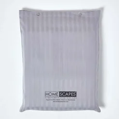 Homescapes Drap plat satin rayé en coton égyptien 330 fils gris, 230x255 cm - Outlet