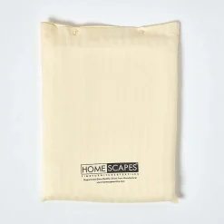 Homescapes Drap plat satin rayé en coton égyptien 330 fils jaune pâle, 240x275 cm -