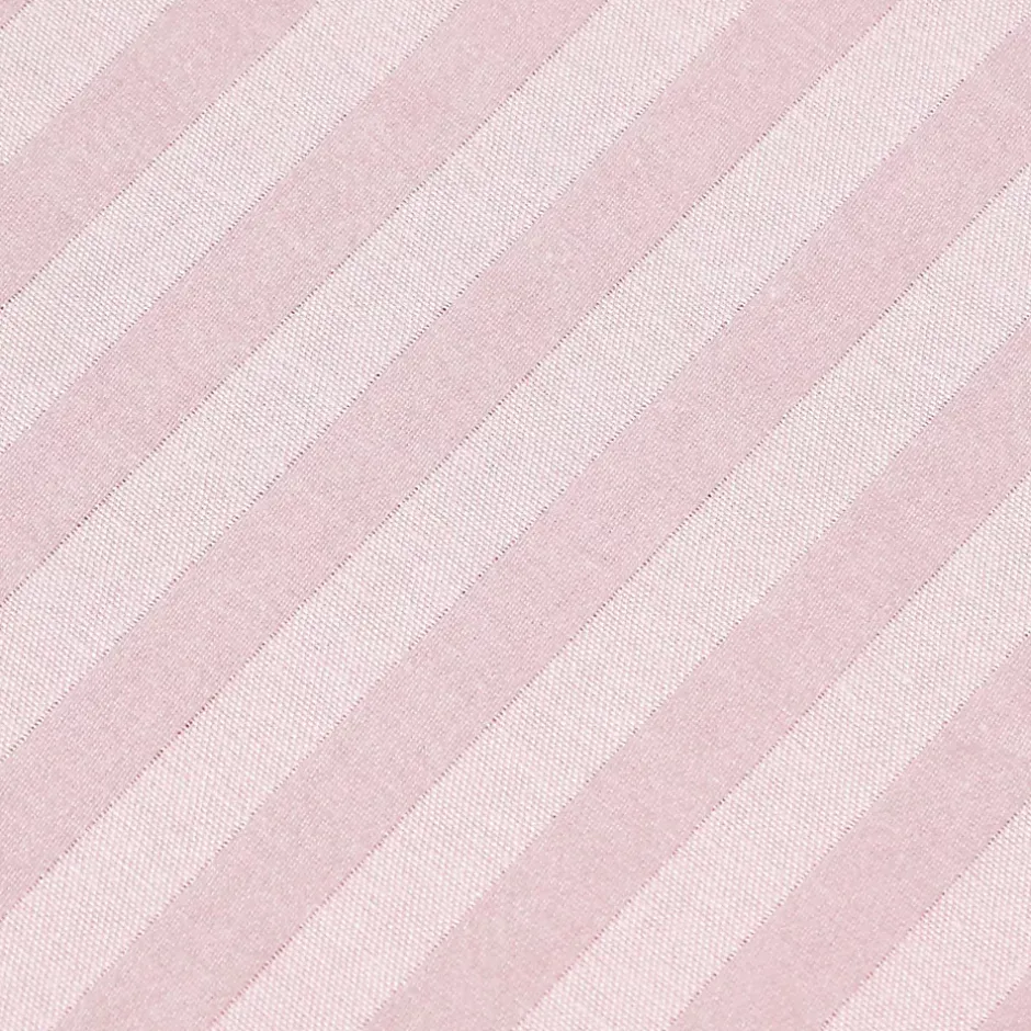 Homescapes Drap plat satin rayé en coton égyptien 330 fils violet, 180x290 cm - Clearance