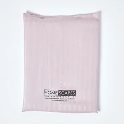 Homescapes Drap plat satin rayé en coton égyptien 330 fils violet, 180x290 cm - Clearance