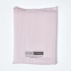 Homescapes Drap plat satin rayé en coton égyptien 330 fils violet, 230x255 cm -
