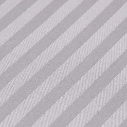 Homescapes Drap plat satin rayé en coton égyptien 330 fils gris, 240x275 cm - Discount