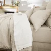 L'Effet Papillon Drap plat "Soline" toutes dimensions Lin lavé - Soline Craie - 240 x 300 cm pour lit 2 places