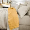 L'Effet Papillon Drap plat "Soline" toutes dimensions Lin lavé - Soline Miel - 270 x 300 cm pour lit King size
