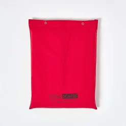 Homescapes Drap plat uni 100 % coton égyptien 200 fils rouge, 178x255 cm -