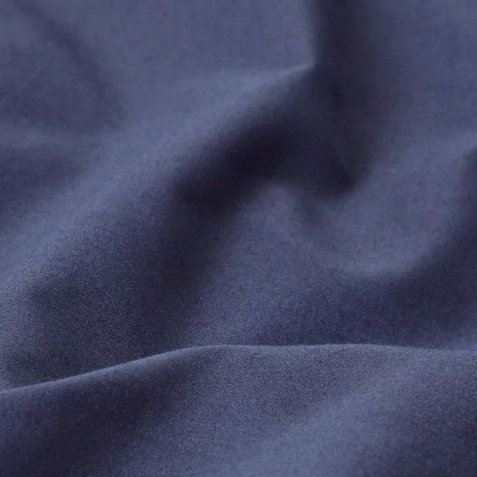 Homescapes Drap plat uni 100 % coton égyptien 200 fils bleu marine, 230x255 cm - Outlet