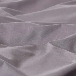 Homescapes Drap plat uni 100 % coton égyptien 200 fils gris foncé, 230x255 cm -