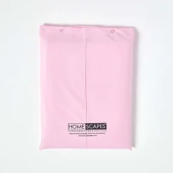 Homescapes Drap plat uni 100 % coton égyptien 200 fils rose, 275x275 cm - Outlet